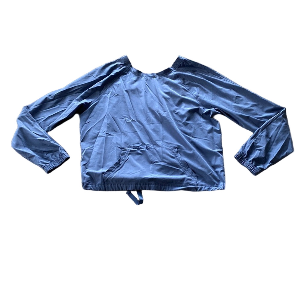 Victoria's Secret Sport Blue Pullover Size S Long Sleeve Cropped Tie Back